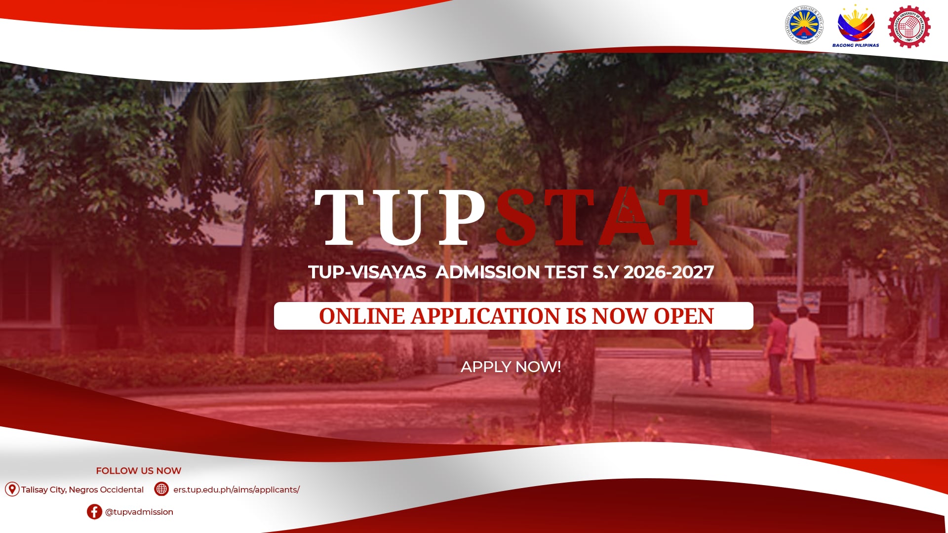 TUP Visayas Admission Test S.Y 2026-2027 - Be a Haligi ng Bayan, Be a TUPVIAN